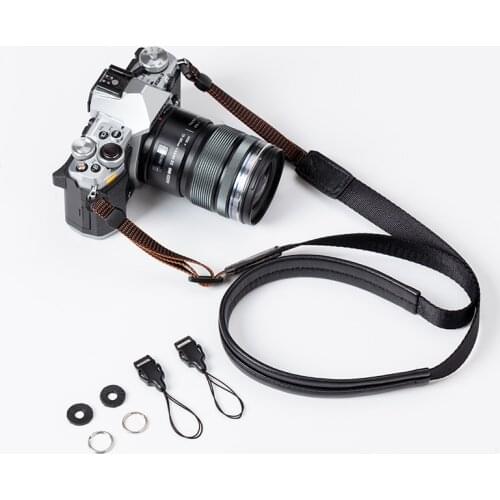 Genuine Leather +Webbing Camera Shoulder Neck Strap for RX100M3M4M5M6M7 Ricoh GR2 GR3 X100F X100V A9 A7R2 A7R3 Canon/Nikon/Sony