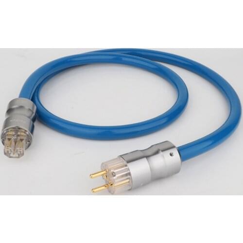 Preffair D511 High Power EMC Shield AC Power Cord Silver Plated Schuko Power Cord Cable HIFI