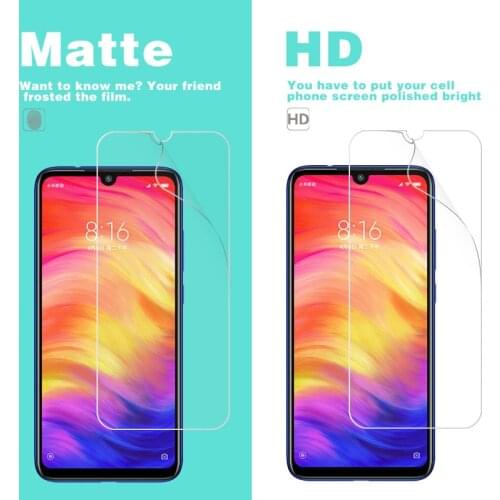 HD Clear Glossy Film For Xiaomi Redmi Go Note 2 3 4 4X 5 Pro 7 S2 Global Version Anti-Glare matte LCD Screen Film Cover