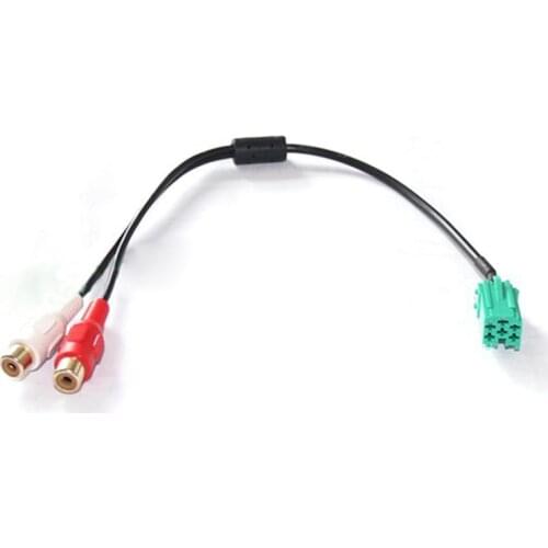 Biurlink Car Updatelist Radio MINI ISO 6Pin Connector RCA Audio Cable Wire for Renault Update list Radio