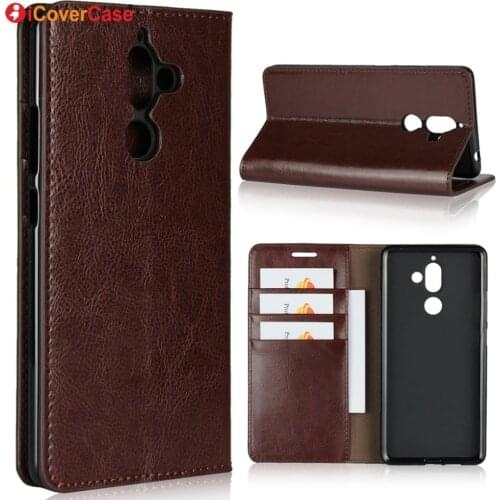 Luxury Real Genuine Leather Wallet Case For Nokia 7 Plus Flip Cover Card slot Stand Protect Case for nokia 7 plus