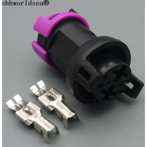 Shhworldsea 2 pin 6.3MM for VW round fog lights plugs motorcycle auto car wiring connector plug 813 972 923 813972923