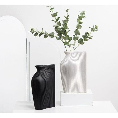 Modern Simple Ceramic Vases Flower Arrangements Living Room Vases Elegant Ornaments Arredamento Casa Home Decoration DI50HP