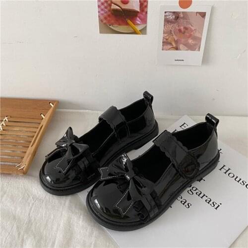 Low Heel Student Sweet Girls Female Kawaii Tea Party Japanese Cute Anime Lolita Shoes Goth Women Flats Jk Uniform Shoe Feminine