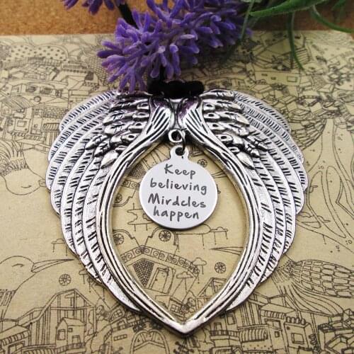 Keep believing miracles happen Inspirational for earview mirror chram Christmas tree mirror dangle car accesories
