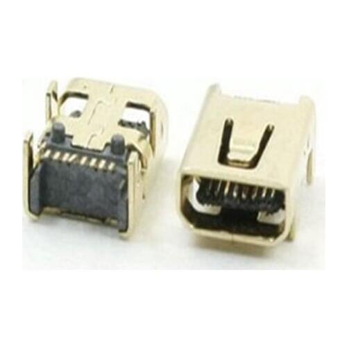 10PCS Mini USB 8 Pin SMT SMD PCB Socket Connector 4 pin Straight Leg