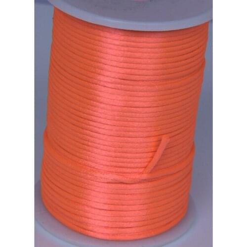 10 yards Orange 2MM Rattail Satin Cord Macrame Beading Nylon Chinese knot rope wholesale bulk jewellery making supplie craft