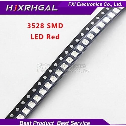 100pcs Red 3528 1210 SMD LED light new original