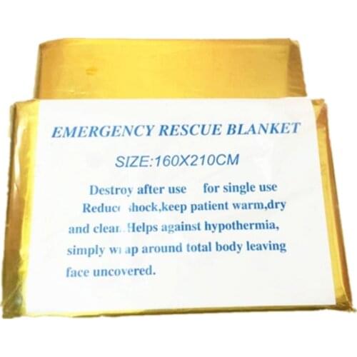 5 Pieces Outdoor Camping WaterProof Emergency Survival Rescue Blanket PET First Aid Thermal Insulation Mylar Lifesaving Blanket
