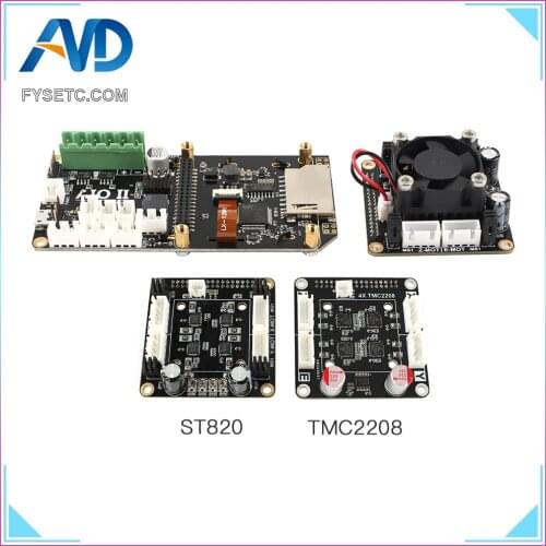 AIO II V3.2 Mainboard All in One II 32 Bit MCU 32bit ST820 / TMC2208 Driver 256 Microsteps RGB Controller Board For 3DP/CNC