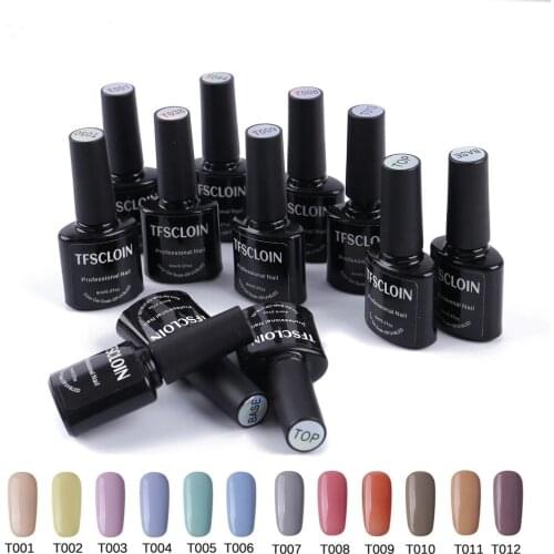 Glitter Sequins Nail Gel Polish Varnishes For Nails Art Decoration Environmentally UV Gel Lacquer with Base Top Coat Gel Polish