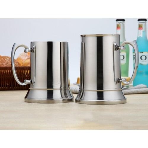 Double Layer Stainless Steel Beer Mug Coffee Tea Milk Beer Drinking Cup For Outdoor Camp Home Office Kitchen Bar Wedding Party