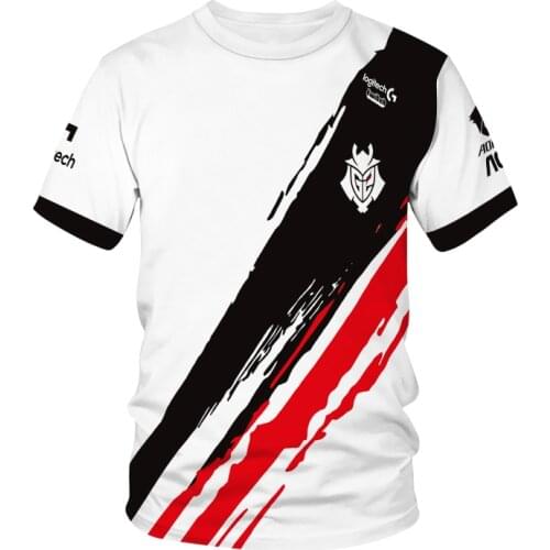 European Style G2 Team Uniform CS GO Game Surrounding Loose And Quick-Drying Mens Short-Sleeved T-Shirt Top Large Size