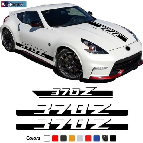 Racing Sport Car Hood Decal Engine Cover Side Stripes Skirt Sticker For Nissan 370z Nismo GT Accessories