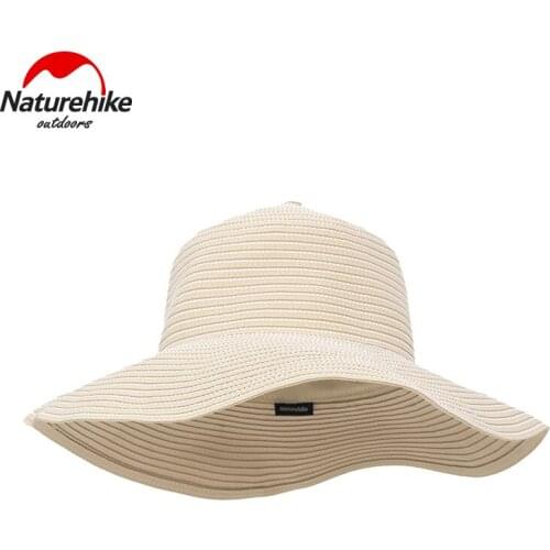 Naturehike Outdoor Men Hats Fishing Cap Solid Color Sun Hat Wide Brim Anti-UV Beach Sun Caps Women Bucket Hat Hiking Camping