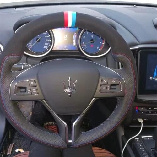 For Maserati Levante quattroporte ghibli DIY leather special steering wheel cover car accessories