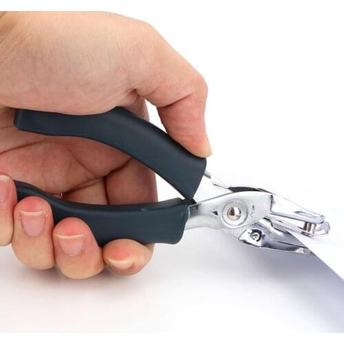 Circle Hand Punch 0.8mm Ole Slot Puncher Single Hole Punch 8 Sheets for Craft Making Scrapbooking or Ticket Punching