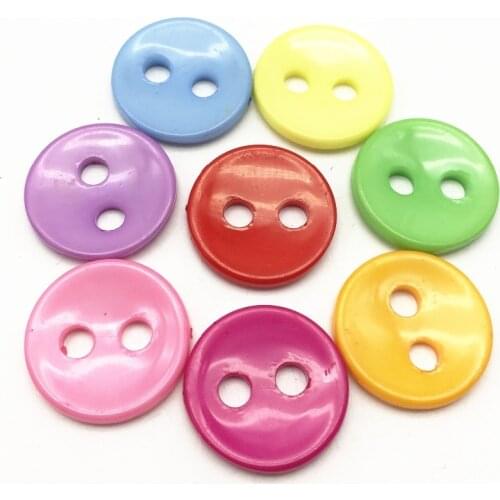 50pcs 28mm Large Hole Mixed Round Bowl Shaped Buttons Sewing Accessory DIY 2 Holes Button Scrapbooking Cardmaking Embellishments