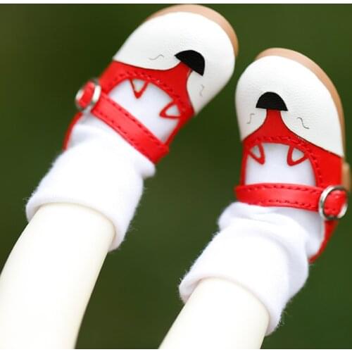 BJD doll shoes are suitable for 1/6 fashion cute round toe shoes little Fox design small high heels versatile leather shoes