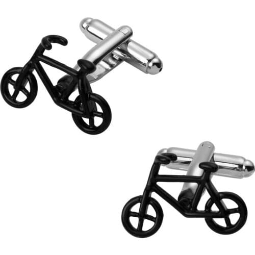 Mens shirts Cufflinks high-quality copper material Black green bike Cufflinks 5 pairs of packaging for sale