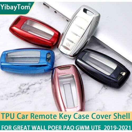 New TPU Car Remote Key Case Cover Shell Protective Fob Holder For Great Wall Poer Pao GWM Ute Cannon 2019-2021 Haval H6 H7 H8 H9
