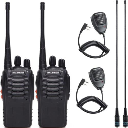 Baofeng BF-888S Walkie Talk UHF Two Way Radio BF888S Handheld CB Radio set 888S Comunicador Transmitter Transceiver+Headset