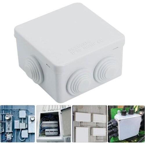 Sturdy ABS Waterproof Junction Box Terminal Square Box Enclosure 85mm Adaptable Branch Cable Container Z3W3