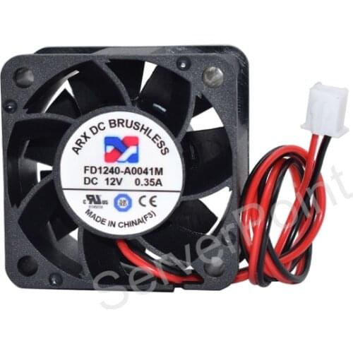 For ARX FD1240-A0041M DC 12V 0.35A 40x40x28mm 3-wire Server Square Fan Free shipping