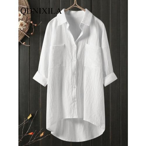 Женские рубашки оверсайз QDNIXILA China At AliExpress