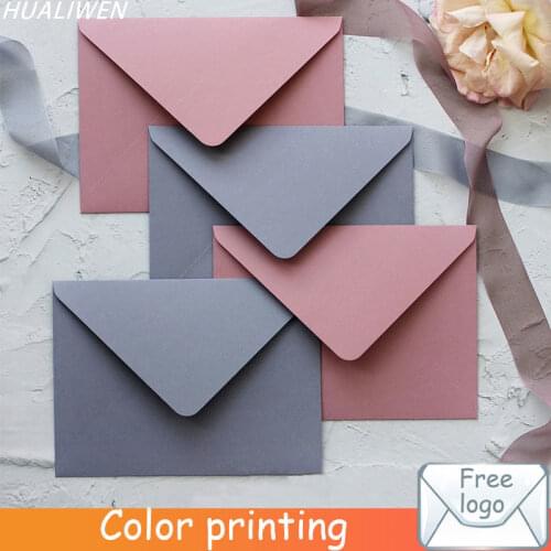 Gray Blue Pink Vintage Luxury Envelope Greeting Card Envelope Wedding Invitation Envelope Gift Envelope 14x19cm