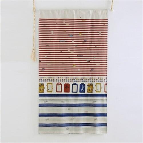 Modern Home Furnishing Fabric Kitchen and Bathroom American Country Countryside Style Half Curtain Door Curtain Partition