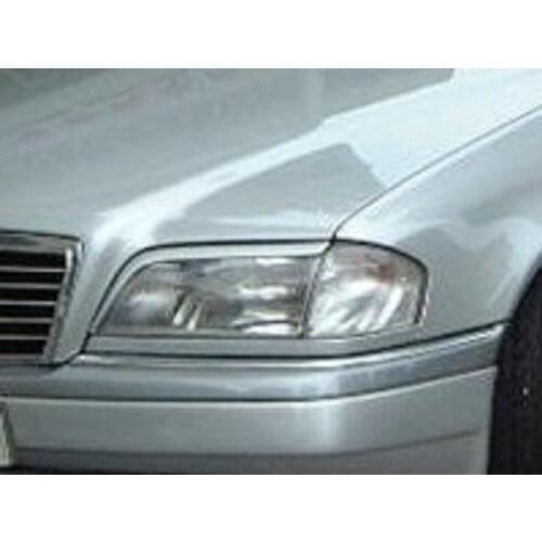 Fiberglass Headlight Eyebrows Eyelids Covers for Mercedes-Benz W202 C Class