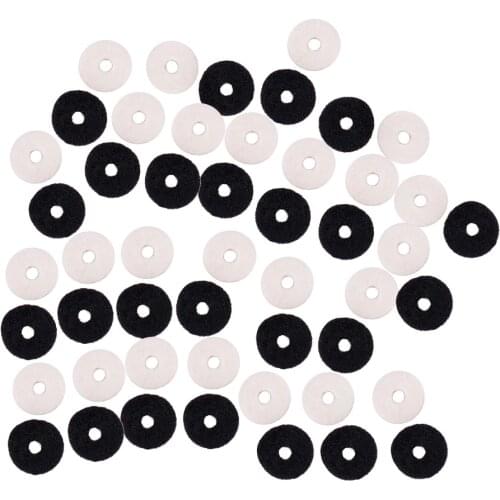 Tooyful Finest Pack/50pcs Felt Guitar Bass Strap Lock Washer Gaskets DIY Musical Instrument Accessory