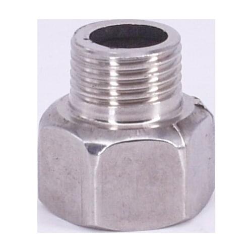Bushing BSPP 1/2" Male x 3/4" Female Coupling 201 Stainless Steel Pipe Fitting Connector Joint Adapter Length 33.5mm