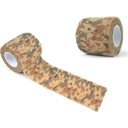 Retractable Camouflage Tape Non-woven Self-adhesive Camouflage Hunting Tree Stand Waterproof Stealth Tape Camo Cycling Stickers