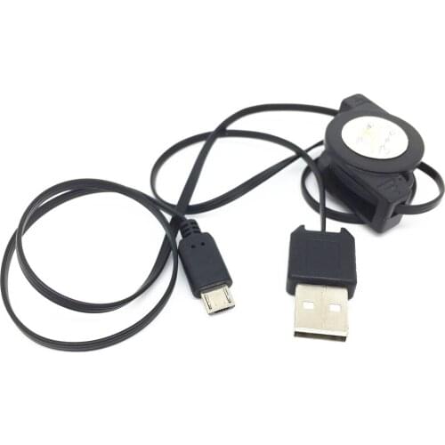 Retractable Micro USB Data Sync Charger Cable for Motorola I776 Mb300 Motus Enzo Qa4 Qa30 I9 A455 A555 A855 Tao Sholes Zn4 5 E8