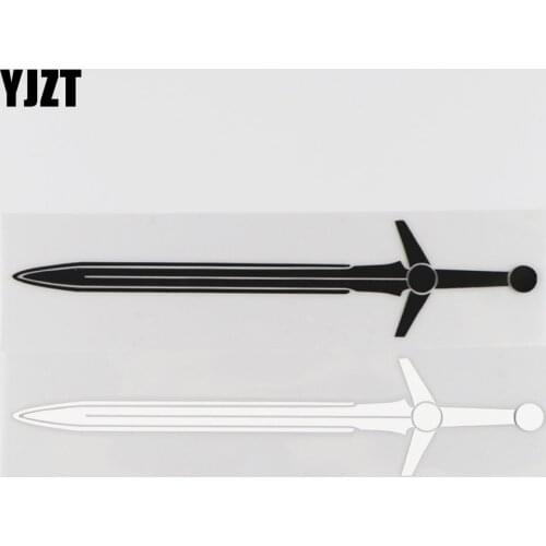 YJZT 19CM*4CM Weapon Sword Pattern Car Sticker Vinyl Decals Personalized Decoration 1A-0294