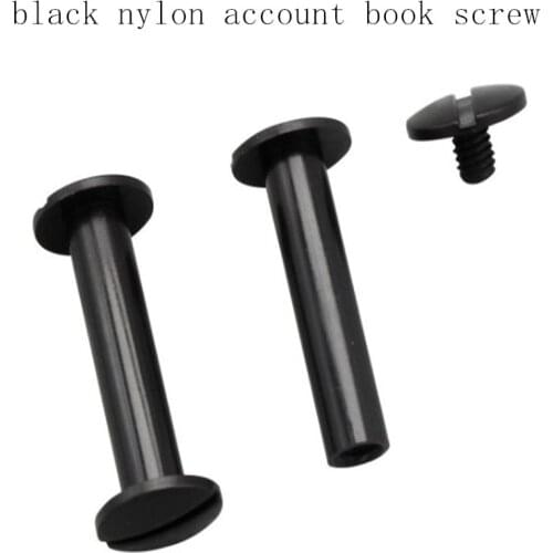 100pcs m5.5*6/8/10/12/15/20/25/30 black nylon Sex bolt chicago screw book binding post screws