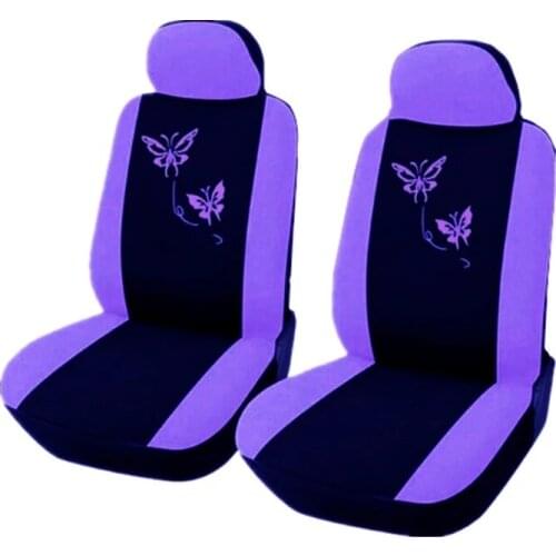 4PCS Universal Butterfly Car Seat Covers Auto Front Seat Protectors Cover Car Interior Accessories Fit Most Vehicle