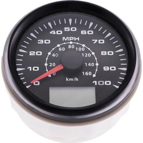 85MM GPS Speedometer Gauge 100MPH 160Km/h Digital Speedometer Odometer With ODO COG TRIP 8 Colors Backlight