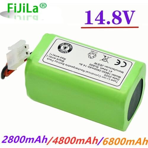Newest 14.8V 2.8Ah/4.8Ah/6.8Ah Lithium Battery For ILIFE A4 A4s V7 A6 V7s Plus Robot Vacuum Cleaner ILife 4S1P Full Capacity