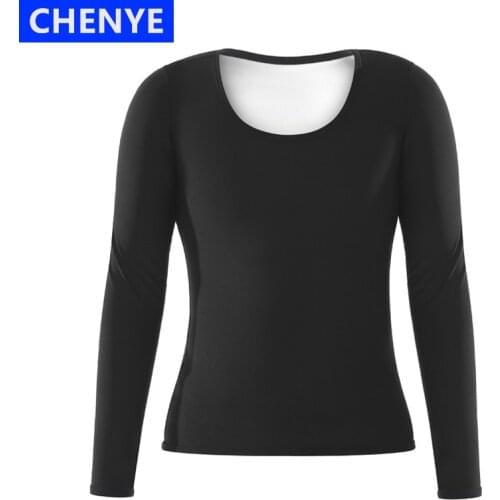 Seamless Sauna Shirt Women Waist Trainer Corset Body Shaper Sweat Suit Lady Slimming Vest Weight Loss Top Long Sleeves Shapewear