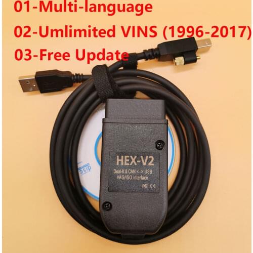 VAG COM 21.3 VAGCOM 21.3 OBD Scanners HEX V2 Interface FOR VW AUDI Skoda Seat VAG 21.3 English French ATMEGA162 Diagnostic