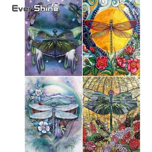 Evershine 5D Diamond Embroidery Cartoon Dragonfly Diamond Painting Full Set Animal Cross Stitch Kit Diamond Mosaic Full Square
