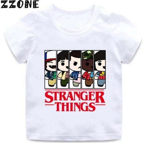 Boys/Girls Stranger Things Cartoon Print T shirt Kids Funny Clothes Children Summer Short Sleeve Tops Baby T-shirt