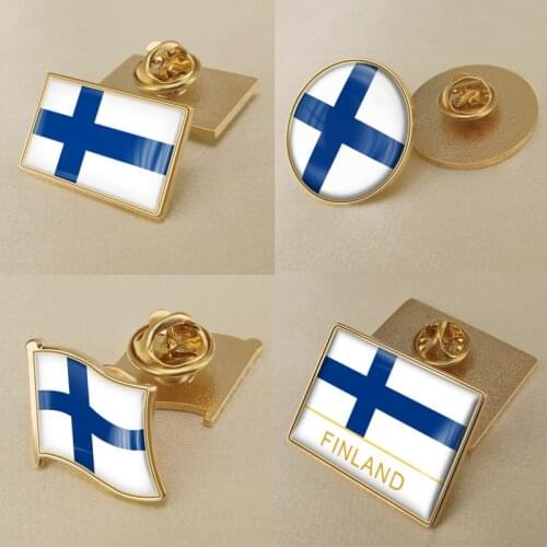 Coat of Arms of Finland/Finns Flag National Emblem Brooch/Badges/Lapel Pins