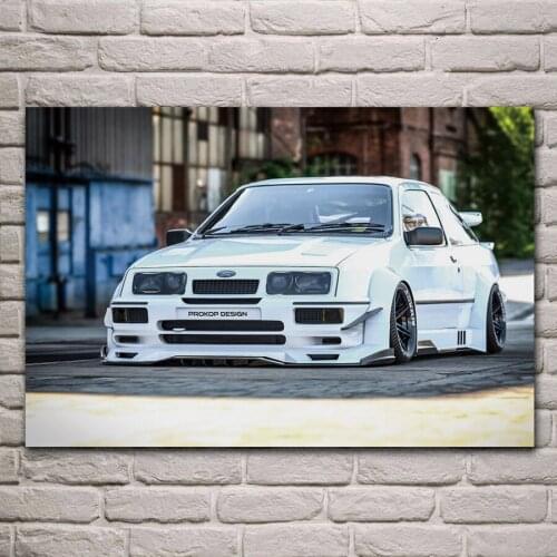 Sierra focus rs racing car sport car living room decor home wall art decor wood frame fabric posters KH635