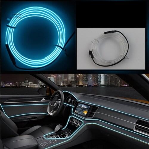 JingXiangFeng 1-5 M Atmosphere Lamps Car Interior Light Ambient Cold Line DIY Decorative Dashboard Console Door Car Styling