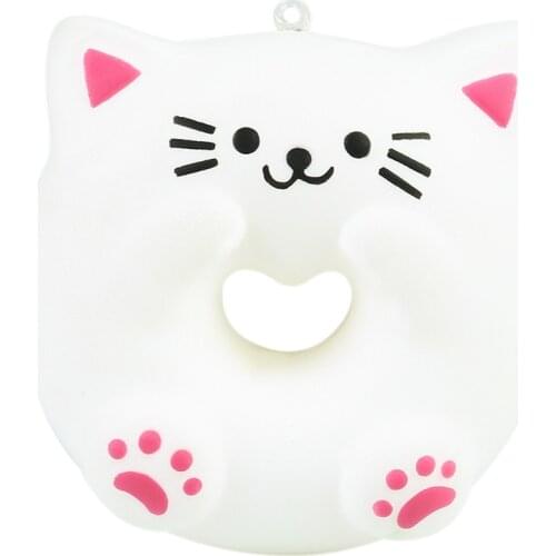 Kawaii Cat Doughnut Fidget Toys Cream Scented Squishy Slow Rising Stress Adorable Toys For Kids Adults антистресс игрушки