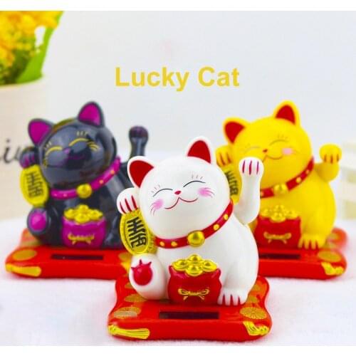 Chinese Lucky Wealth Waving Cat Gold Waving Hand Cat Home Decor Welcome Waving Cat sculpture statue decor